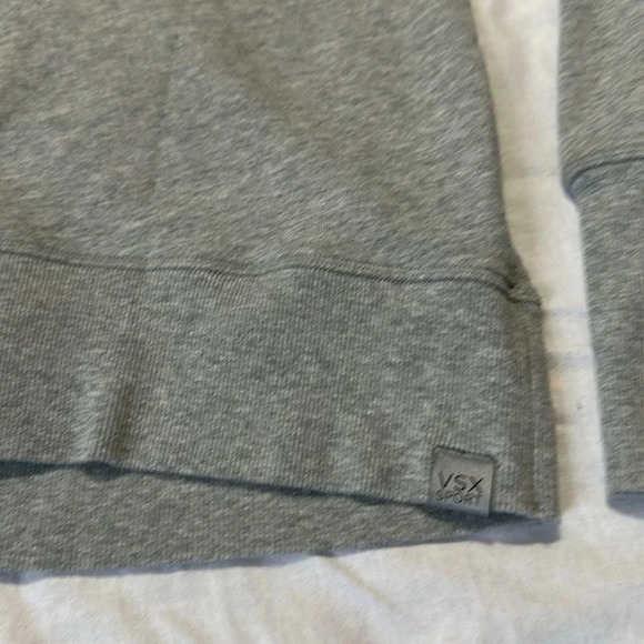 Victorias Secret Sport VSX Sweatshirt Top Small Gray Mesh Athletic Cutout Back - Picture 4 of 6